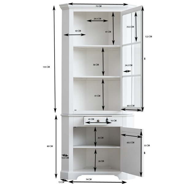 August Grove Bella Vista Corner Display Wayfair.co.uk